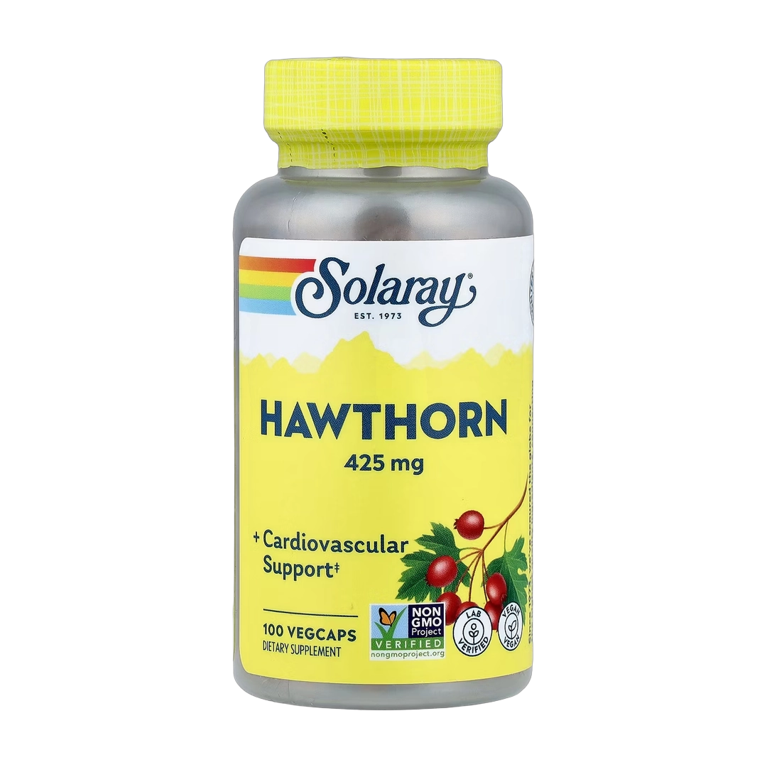 Solaray, Hawthorn, 425 mg, 100 VegCaps