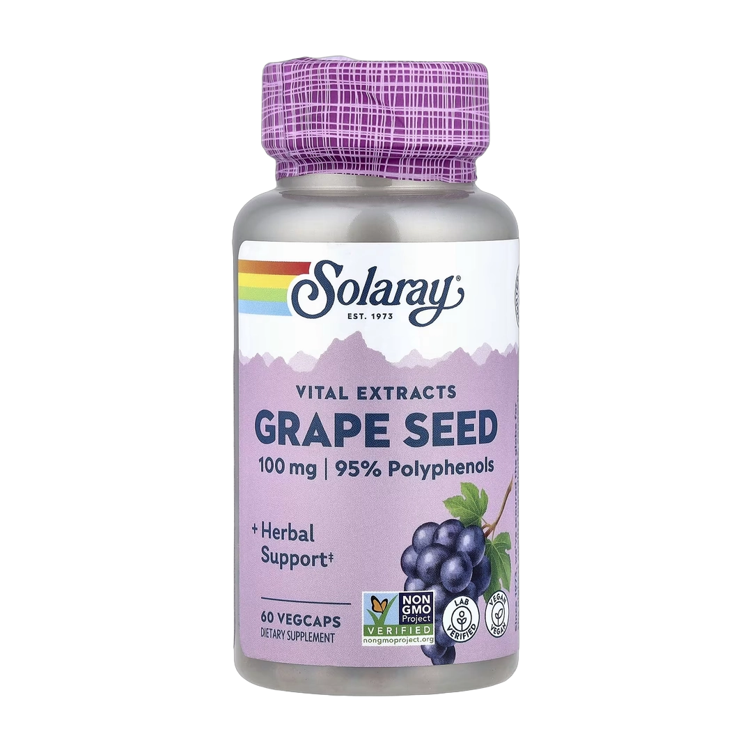 Solaray, Vital Extracts, Grape Seed, 60 VegCaps