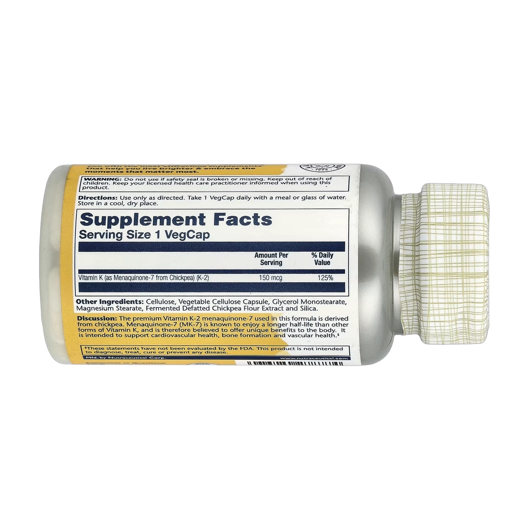 Solaray, Triple Strength, Vitamin K-2 Menaquinone-7, 150 mcg, 30 VegCaps