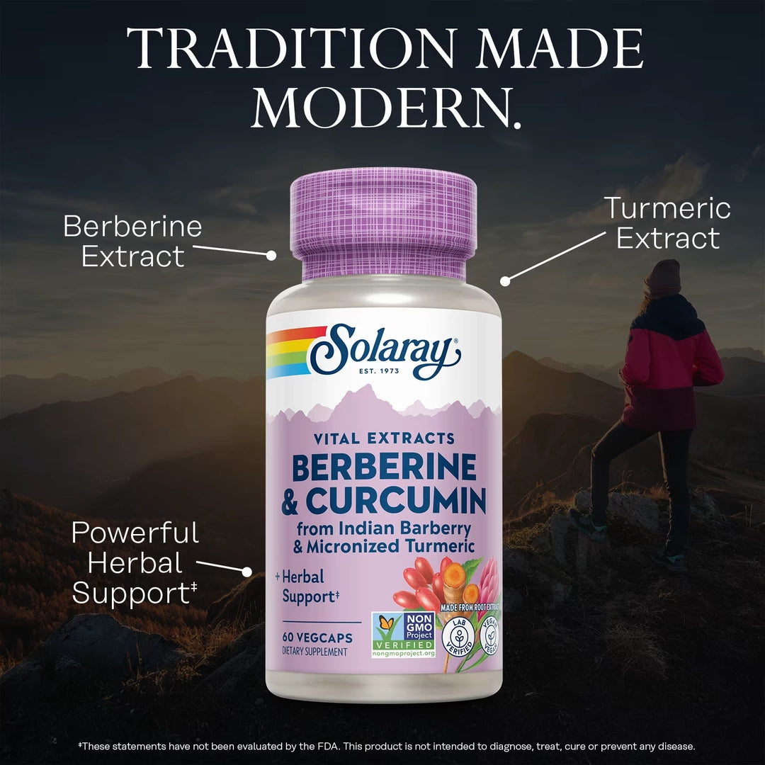 Solaray, Vital Extracts, Berberine & Curcumin, 60 VegCaps
