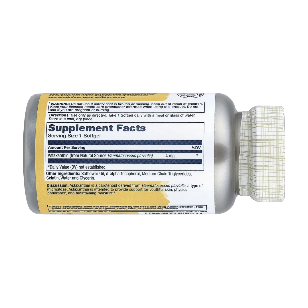 Solaray, Astaxanthin, 4 mg, 60 Softgels