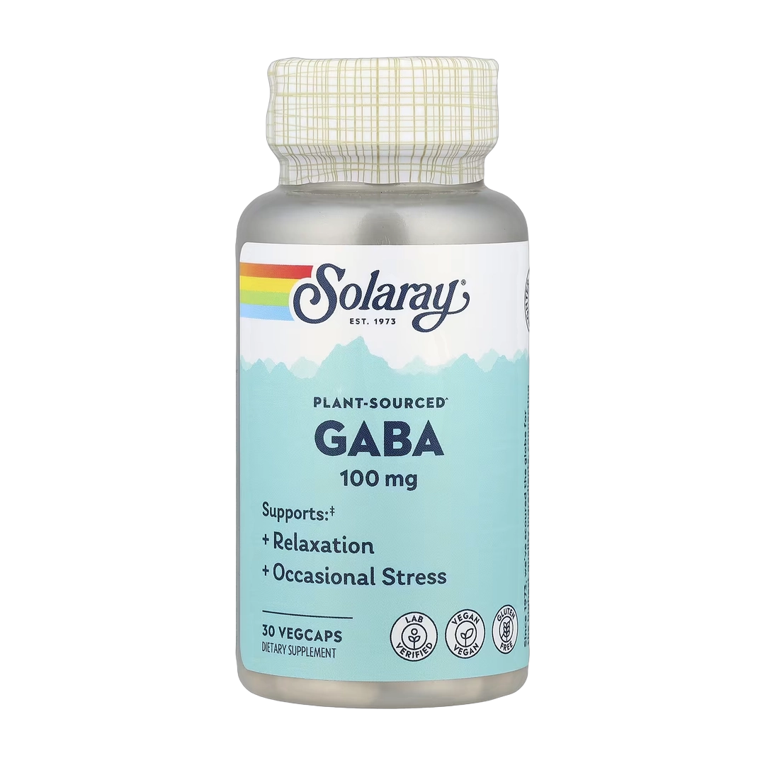 Solaray, Plant-Sourced GABA, 100 mg, 30 VegCaps