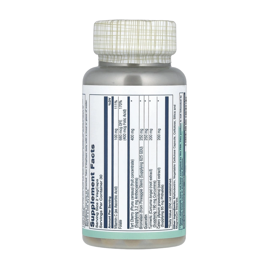 Solaray, Total Cleanse, Uric Acid, 60 VegCaps back packaging view