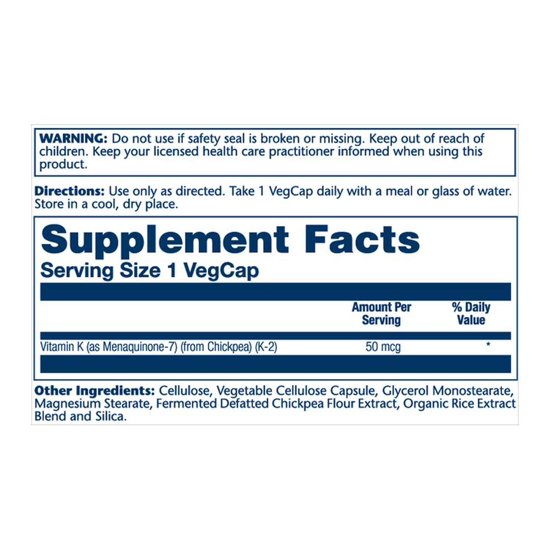 Solaray, K-2 Menaquinone-7, 50mcg, 30 VegCaps