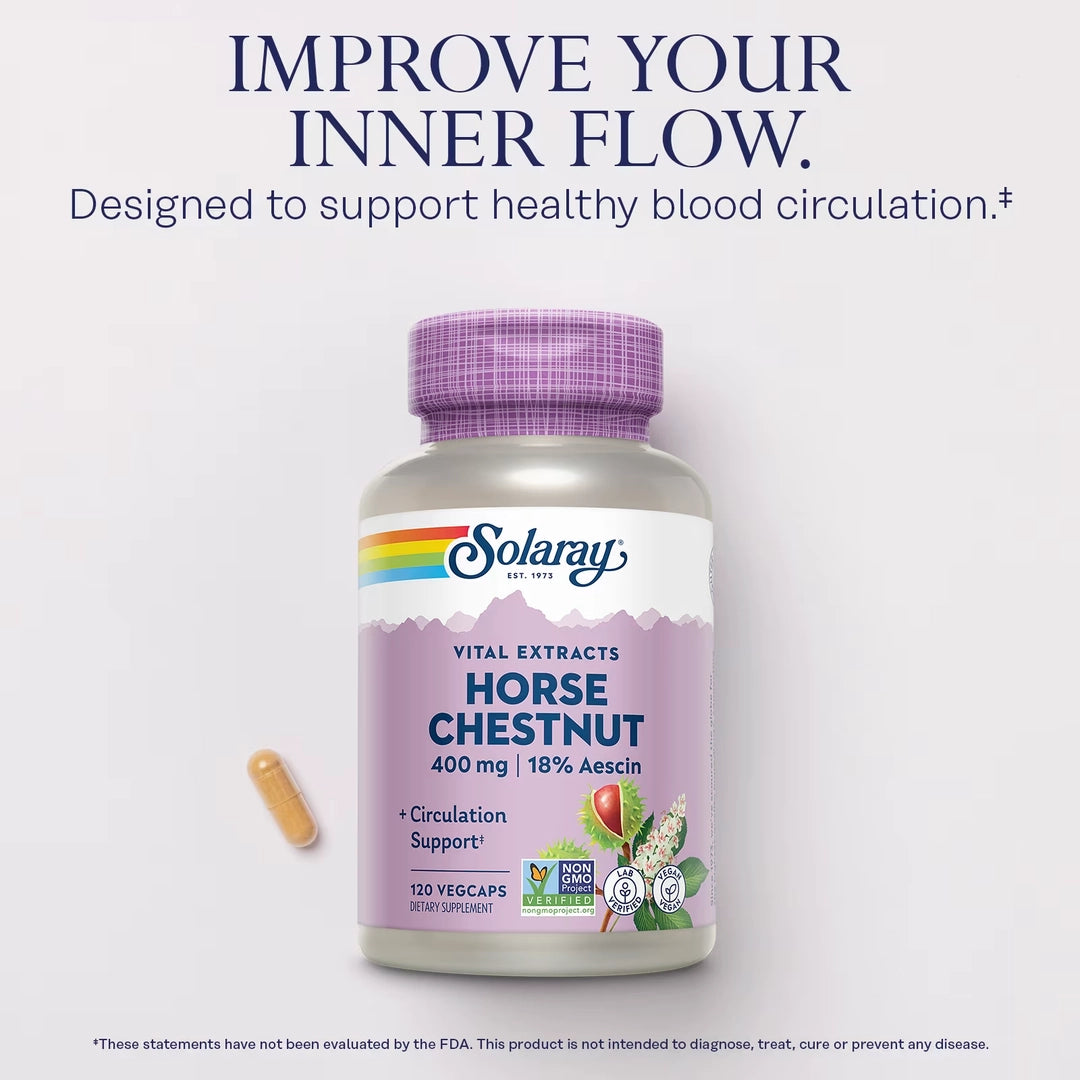 Solaray, Vital Extracts, Horse Chestnut , 400 mg, 120 VegCaps