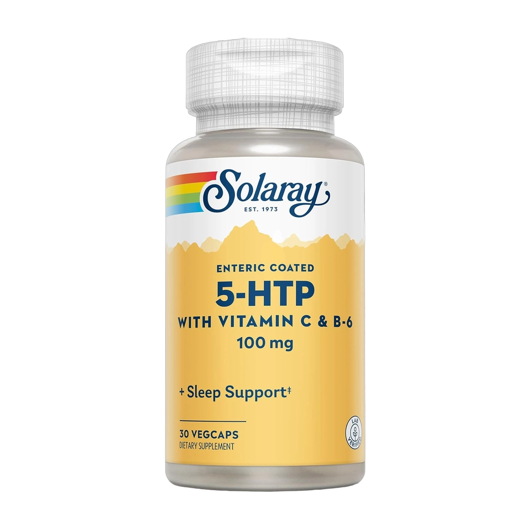 SOLARAY, 5HTP  with Vitamin C and Vitamin B6, 100 mg, 30 VegCaps