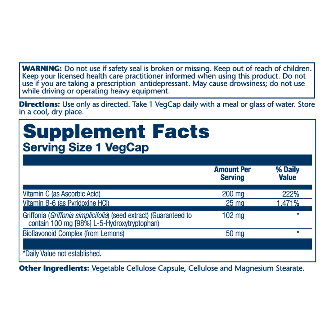 SOLARAY, 5 HTP Supplement with Vitamin C & B-6, 60 VegCaps