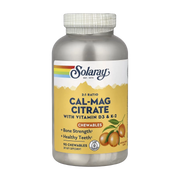 Solaray, Cal-Mag Citrate with Vitamin D3 & K2, Natural Orange, 90 Chewables