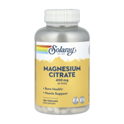 Solaray, Magnesium Citrate, 180 VegCaps (133 mg per Capsule) front packaging view
