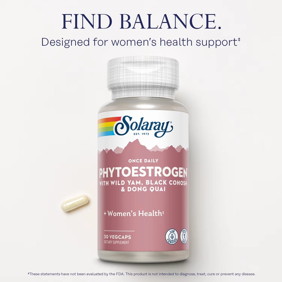 Solaray, Phytoestrogen™ with Wild Yam, Black Cohosh & Dong Quai, 30 VegCaps