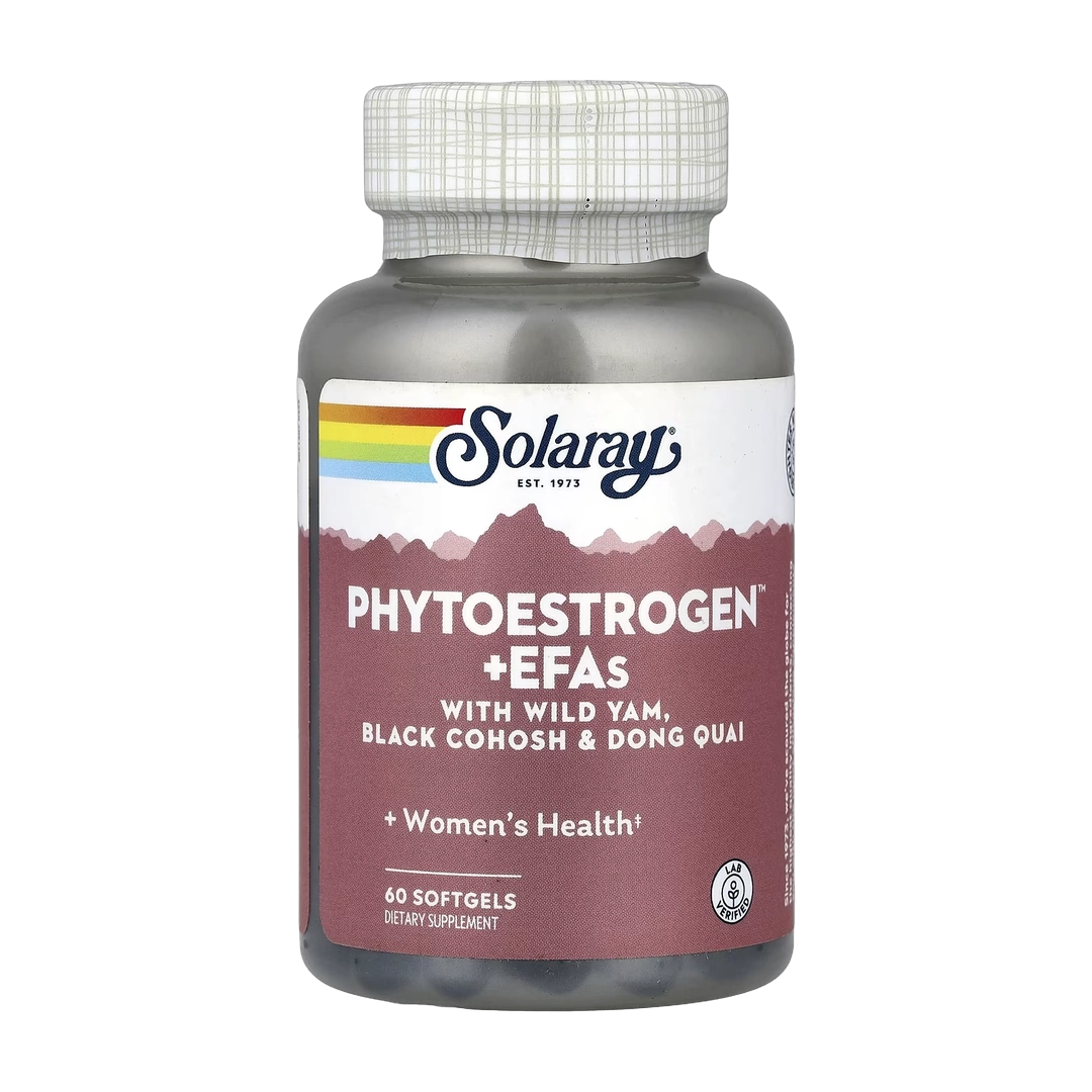 Solaray, Phytoestrogen™ + EFAs with Wild Yam, Black Cohosh & Dong Quai, 60 Softgels