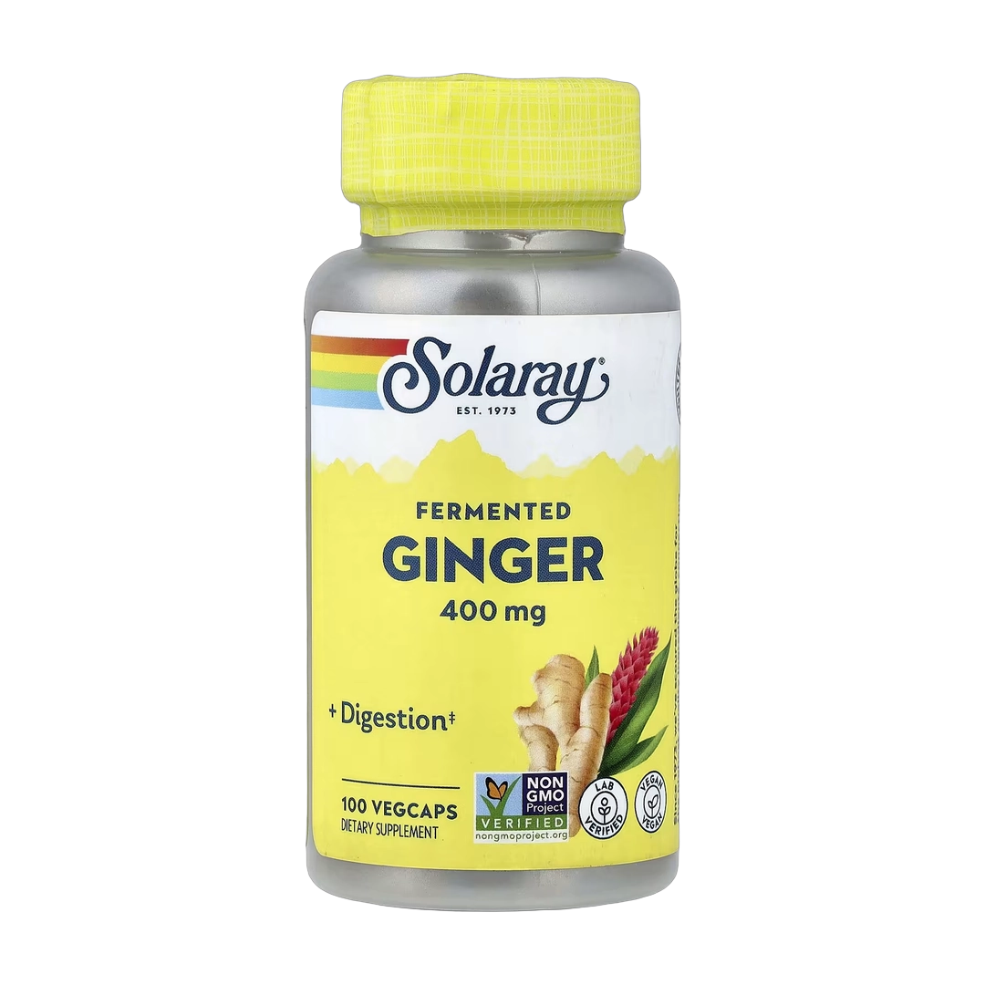 Solaray, Fermented Ginger, 400 mg, 100 VegCaps