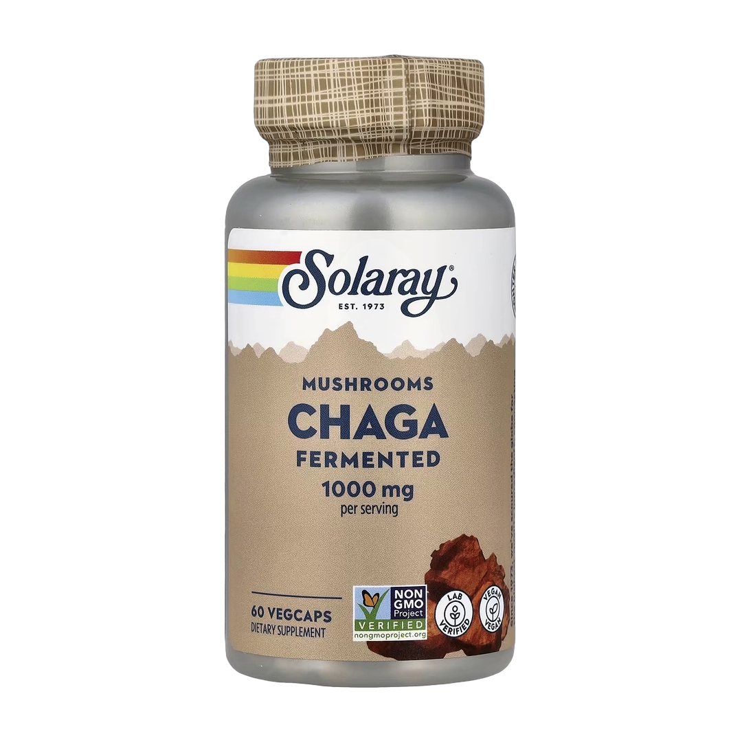 Solaray, Fermented Chaga Mushrooms, 60 VegCaps