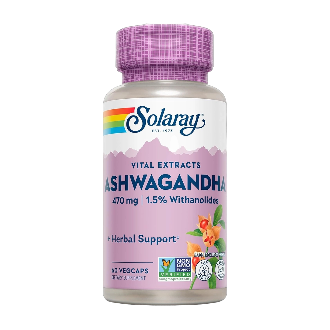 SOLARAY, Vital Extracts Ashwagandha, 470 mg, 60 VegCaps