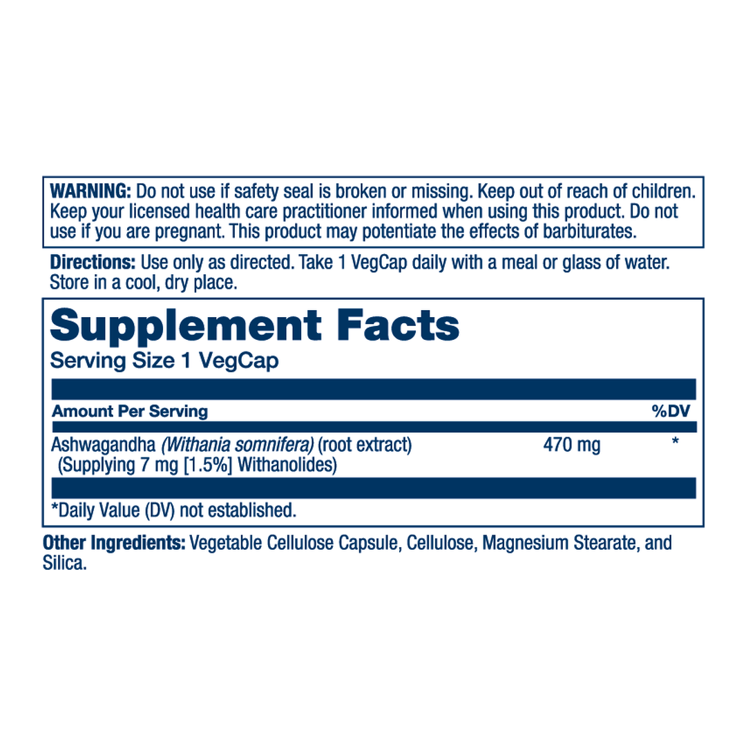 SOLARAY, Vital Extracts Ashwagandha, 470 mg, 60 VegCaps
