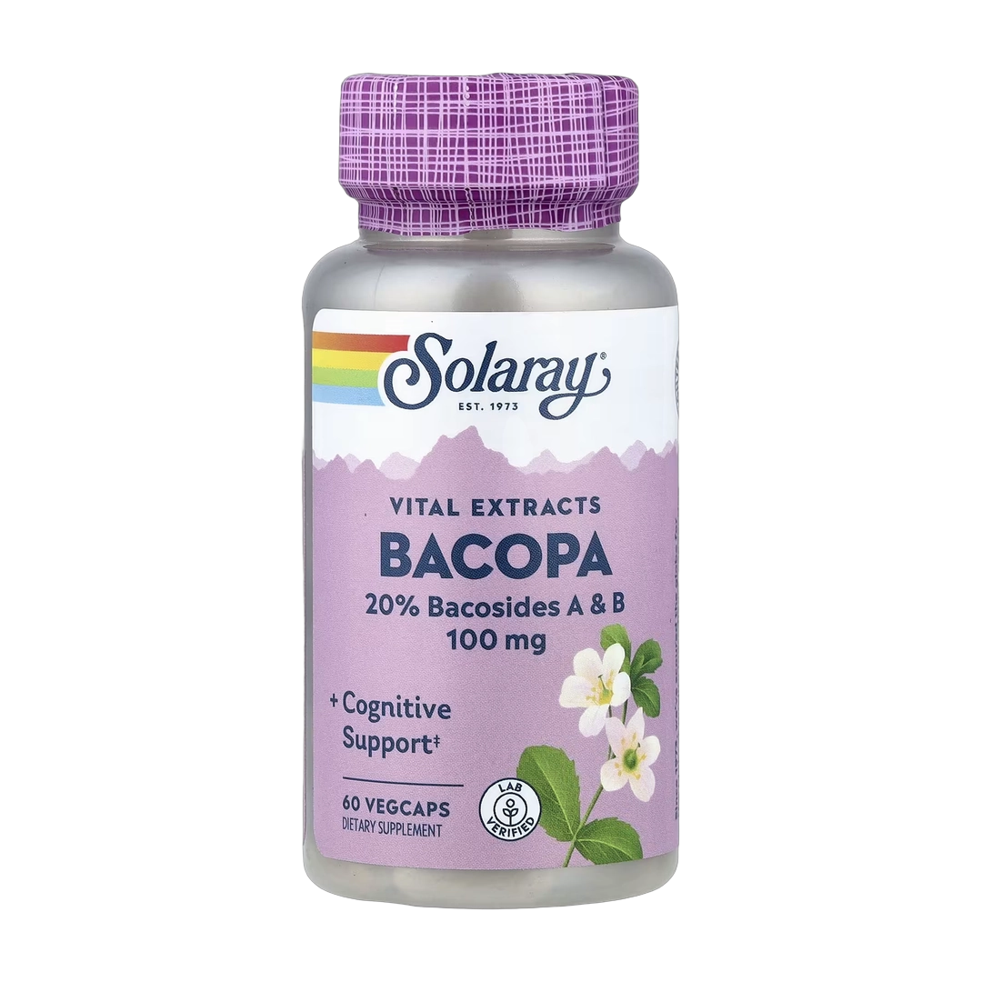 Solaray, Vital Extracts, Bacopa, 100 mg, 60 VegCaps