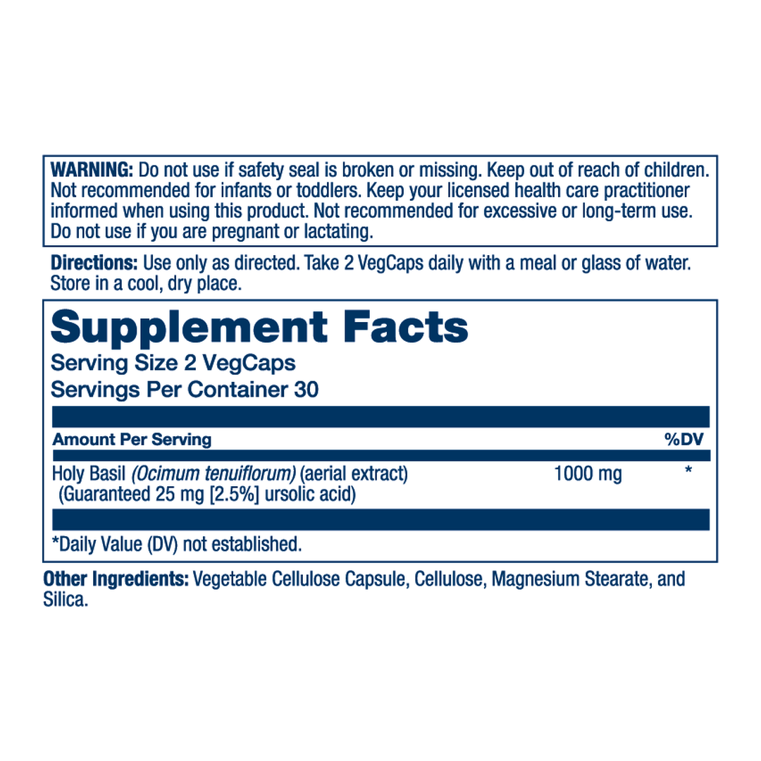 Solaray, Holy Basil Extract 450 mg, 60 VegCaps