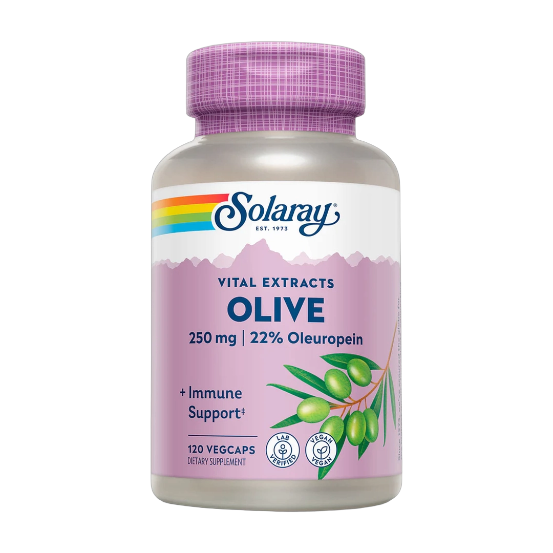 Solaray, Olive Leaf Extract 22% 250mg, 120 Vegetarian Capsules