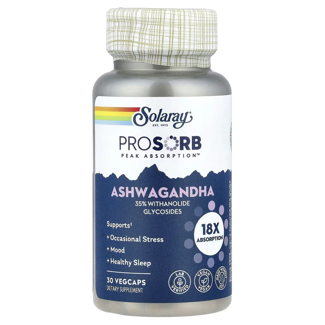 Solaray, Ashwagandha, 30 VegCaps (240 mg per VegCap)