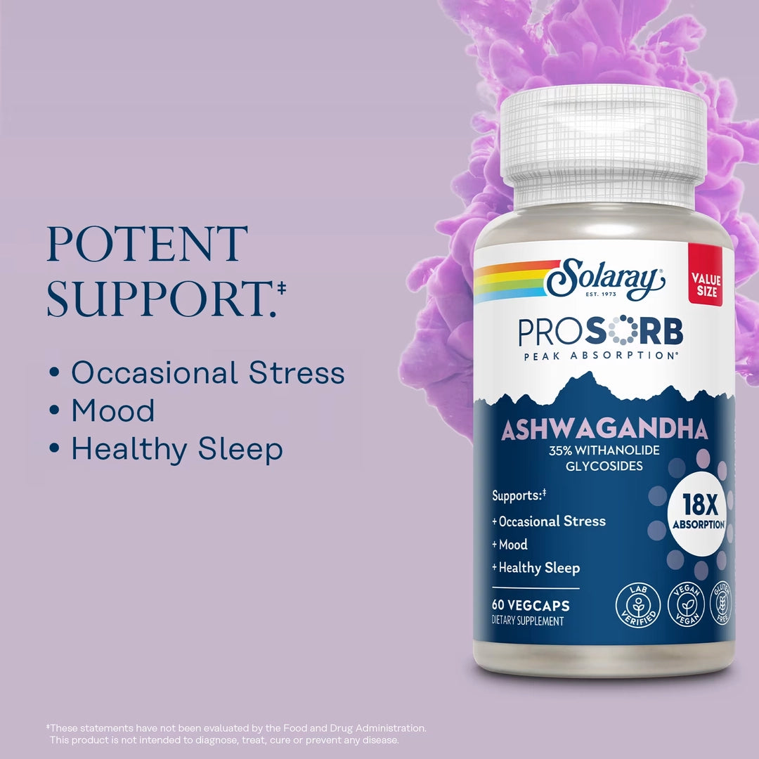 Solaray, Ashwagandha, 30 VegCaps (240 mg per VegCap)