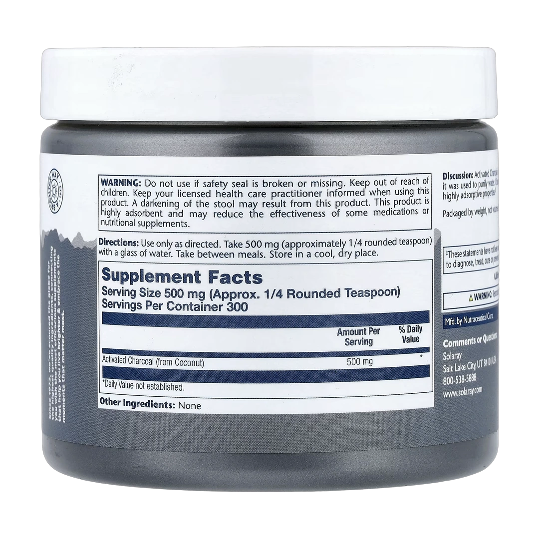 Solaray, Activated Charcoal Powder, 5.3 oz (150 g)