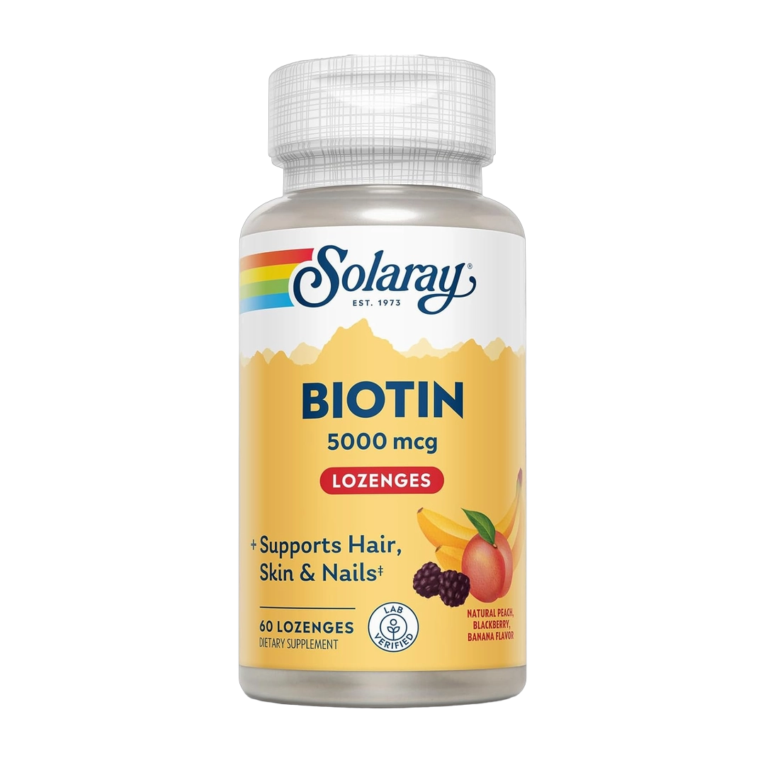 SOLARAY, Biotin Supplement, 5000 mcg, 60 Lozenges