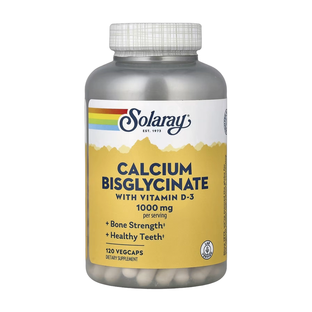 Solaray, Calcium Bisglycinate with Vitamin D-3, 120 VegCaps