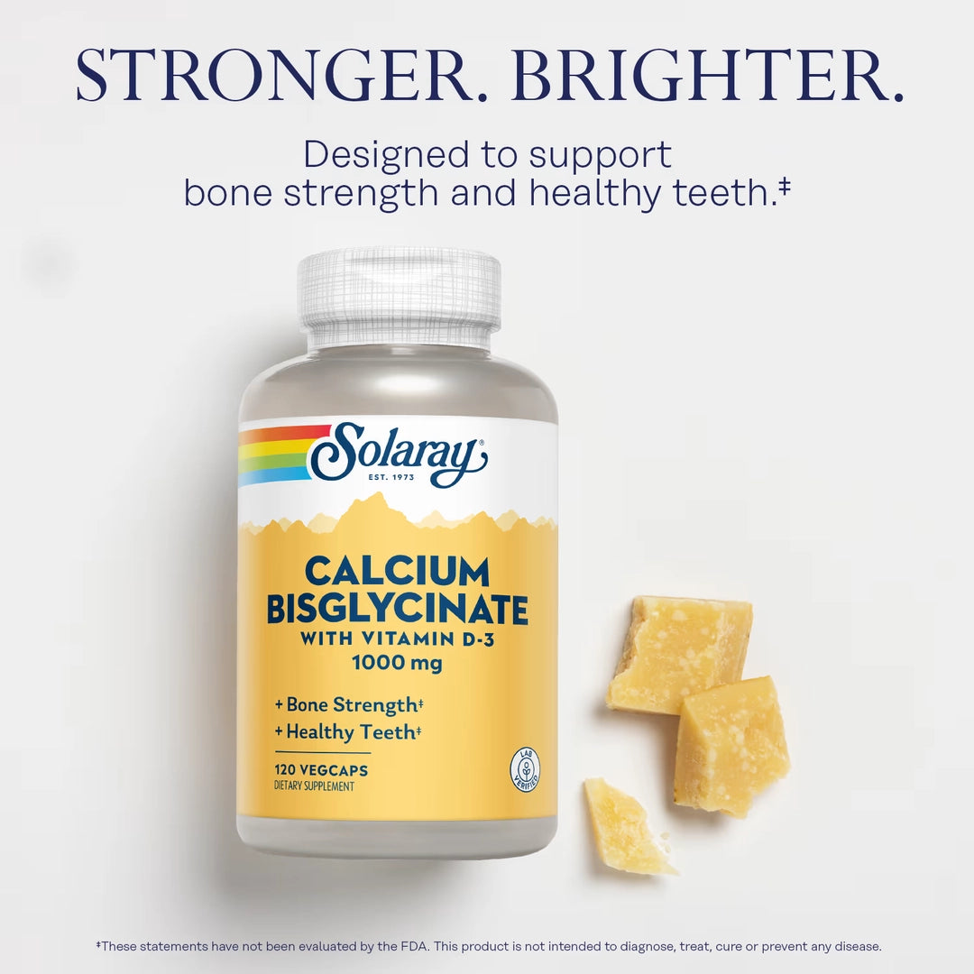 Solaray, Calcium Bisglycinate with Vitamin D-3, 120 VegCaps