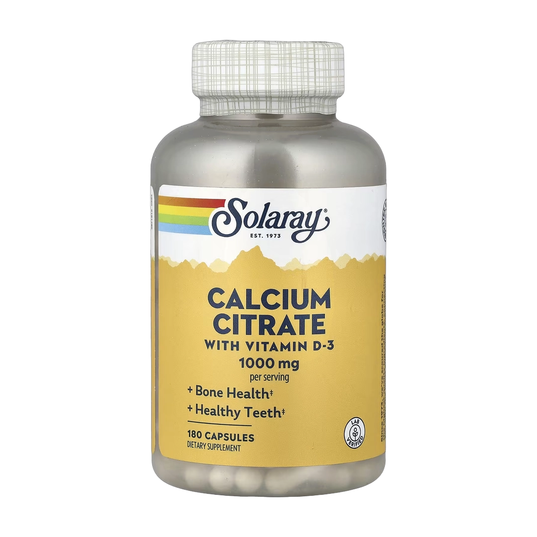 Solaray, Calcium Citrate with Vitamin D-3, 180 Capsules