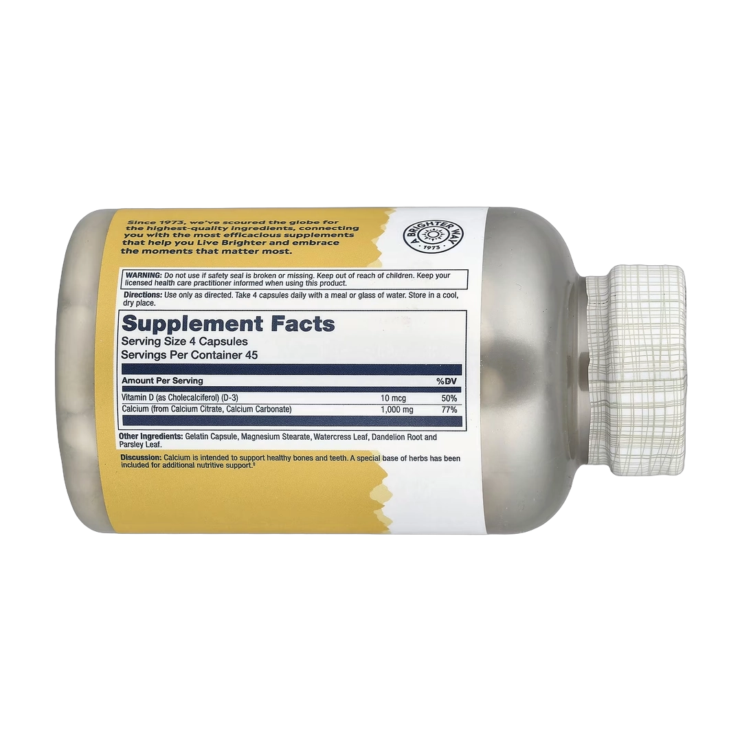 Solaray, Calcium Citrate with Vitamin D-3, 180 Capsules