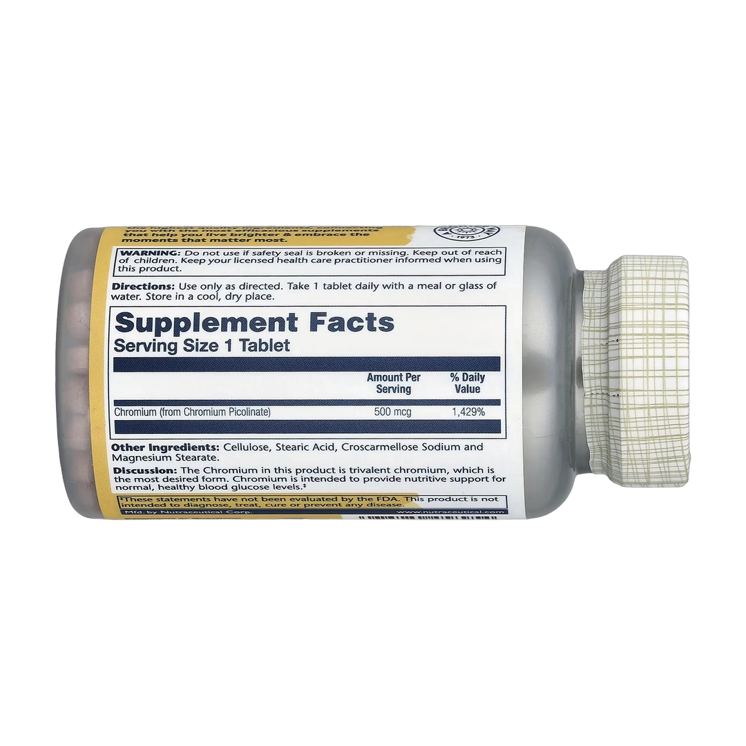 Solaray, Chromium Picolinate, 500 mcg, 60 Tablets