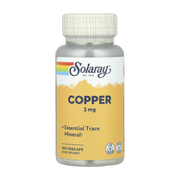 Solaray, Copper, 2 mg, 100 VegCaps front packaging view