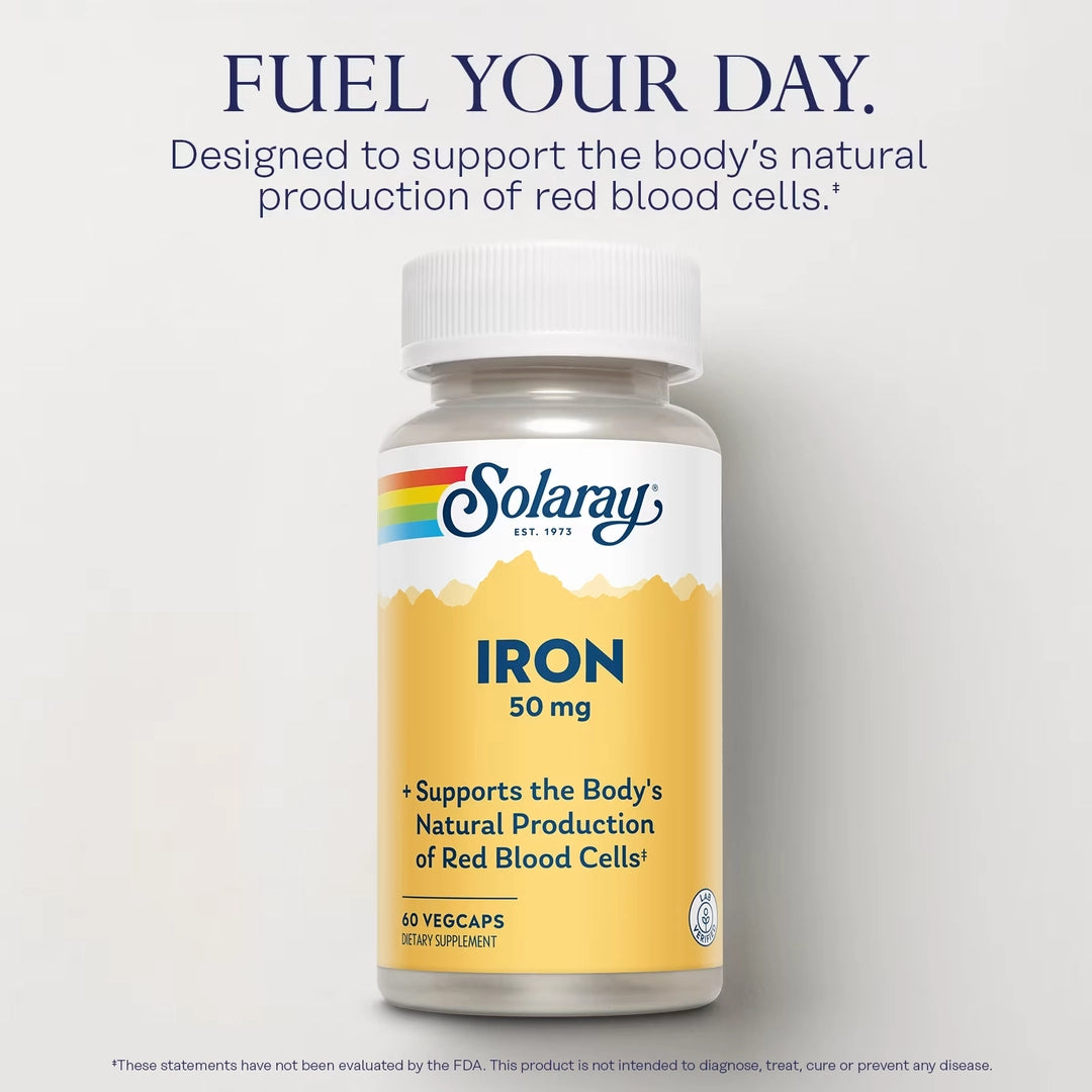 Solaray, Iron, 50 mg, 60 VegCaps