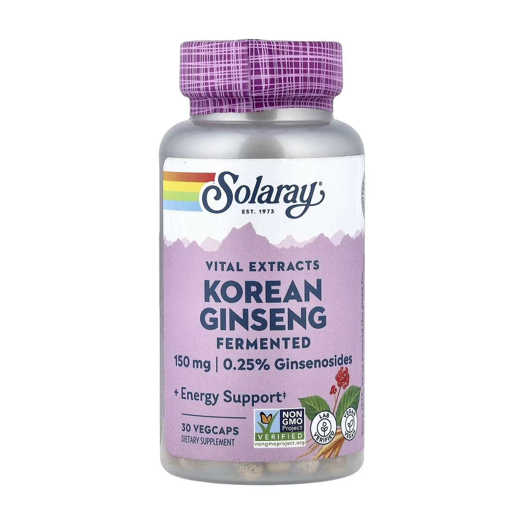 Solaray, Vital Extracts, Fermented Korean Ginseng, 150 mg, 30 VegCaps