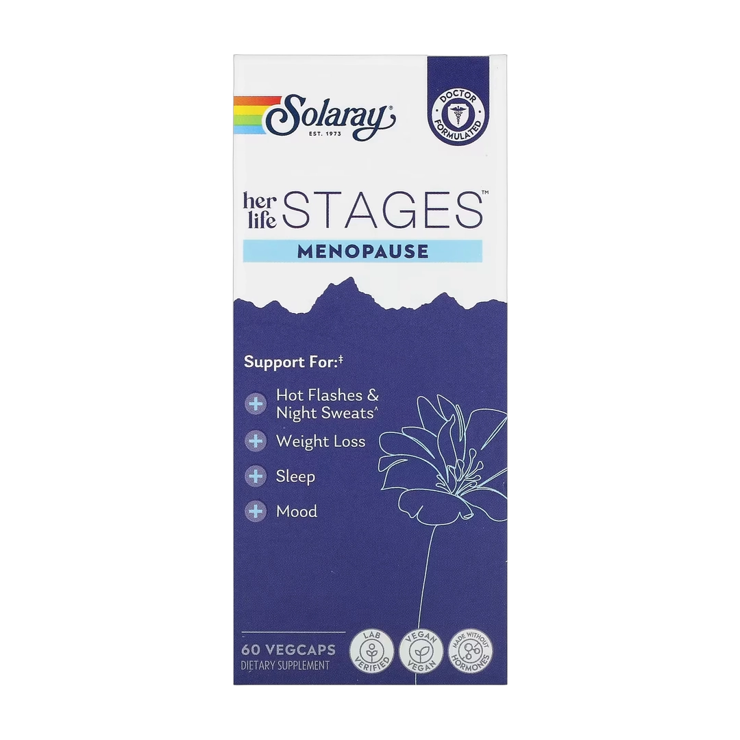 Solaray, Her Life Stages, Menopause, 60 Vegcaps