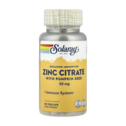 Solaray, Zinc Citrate with Pumpkin Seed, 60 VegCaps