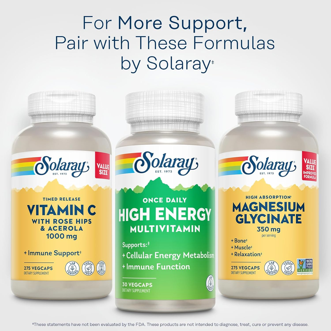 SOLARAY, Once Daily High Energy Multivitamin for Women and Men, 30 VegCap