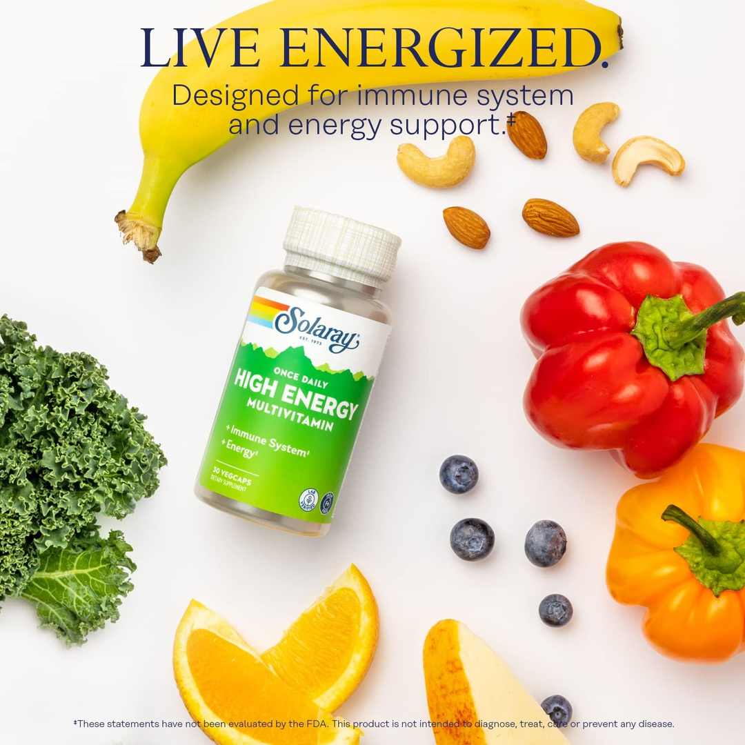 Solaray, Once Daily High Energy Multivitamin, Mens and Womens, 30 VegCaps