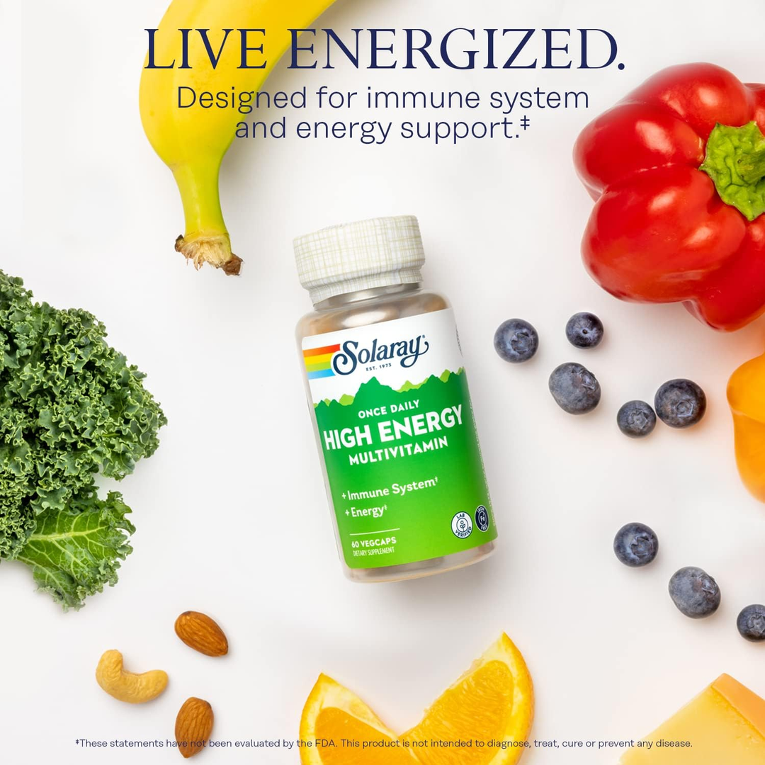 Solaray, Once Daily High Energy Multivitamin, Iron Free, 60 VegCaps