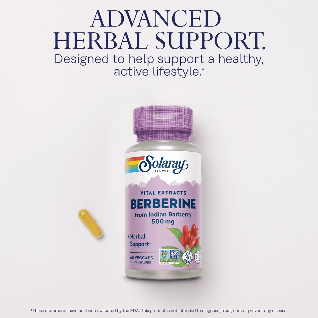 Solaray, Vital Extracts, Berberine, 500 mg, 60 VegCaps lifestyle image