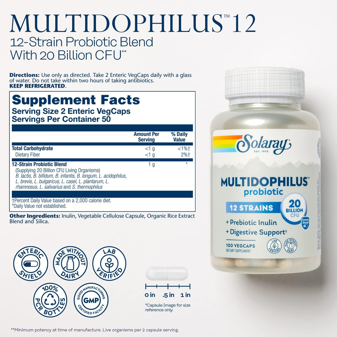 Solaray, Multidophilus™ Probiotic, 100 VegCaps