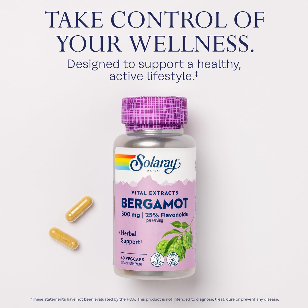Solaray, Vital Extracts, Bergamot, 60 Vegcaps