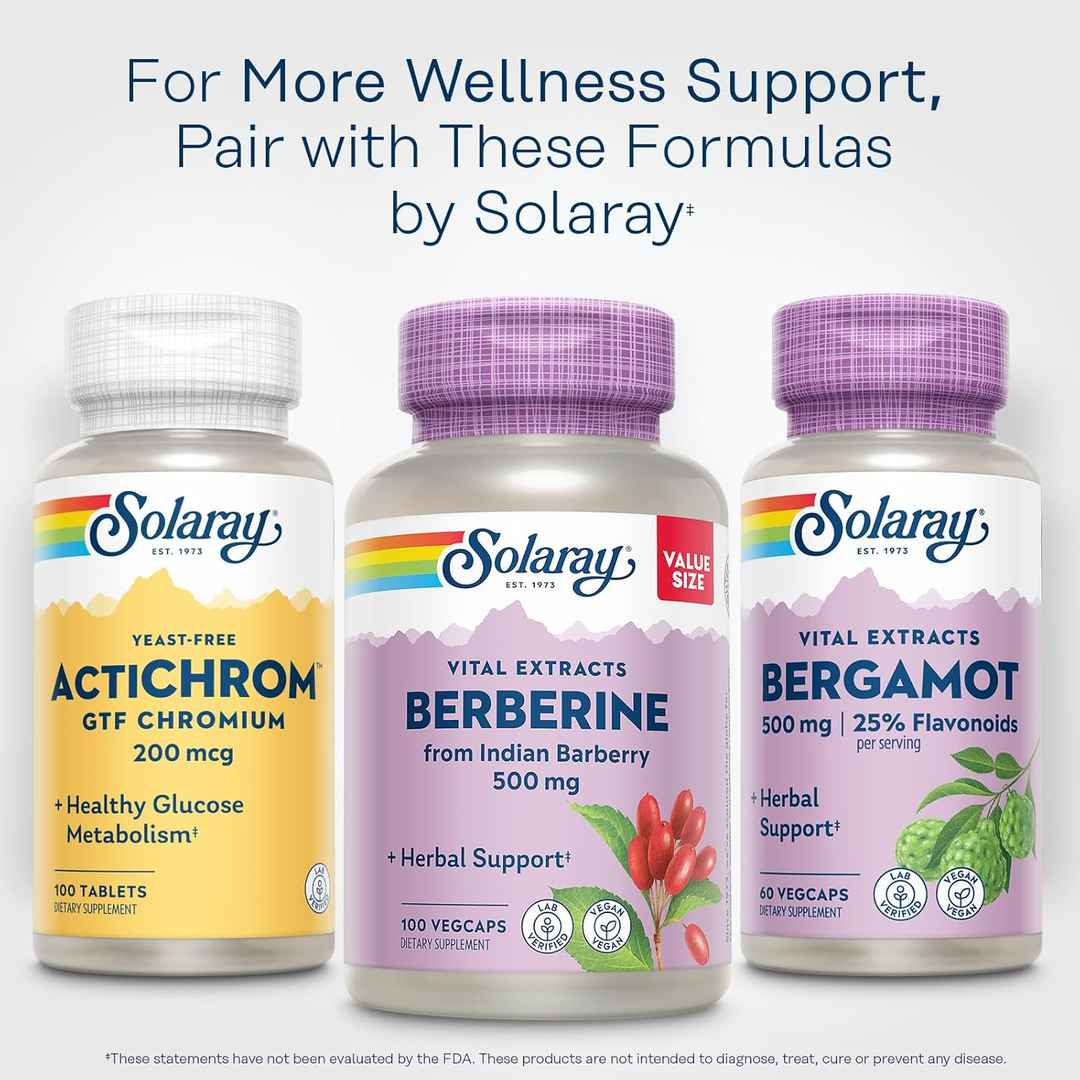 Solaray, Vital Extracts, Bergamot, 60 Vegcaps