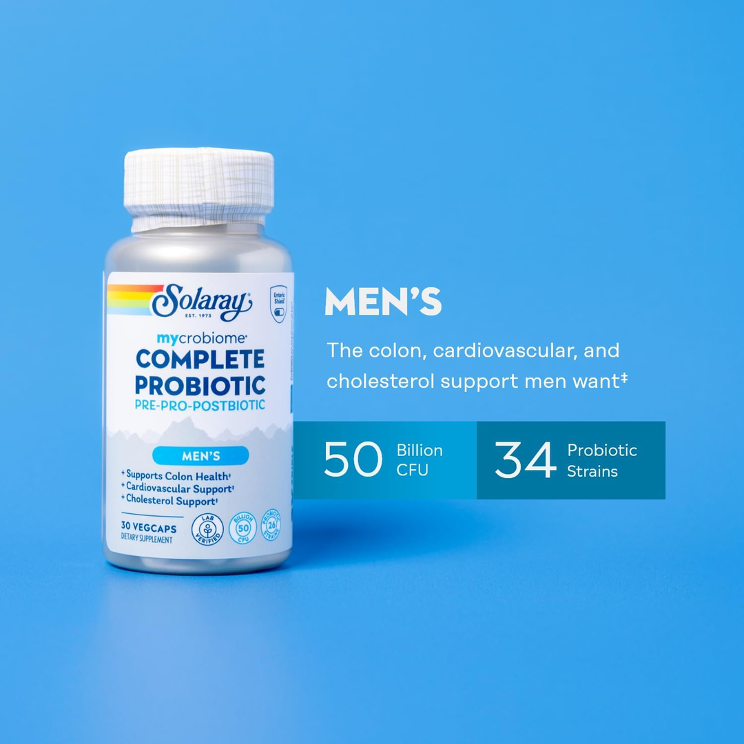 Solaray, Mycrobiome®, Complete Probiotic, Men's, 30 VegCaps