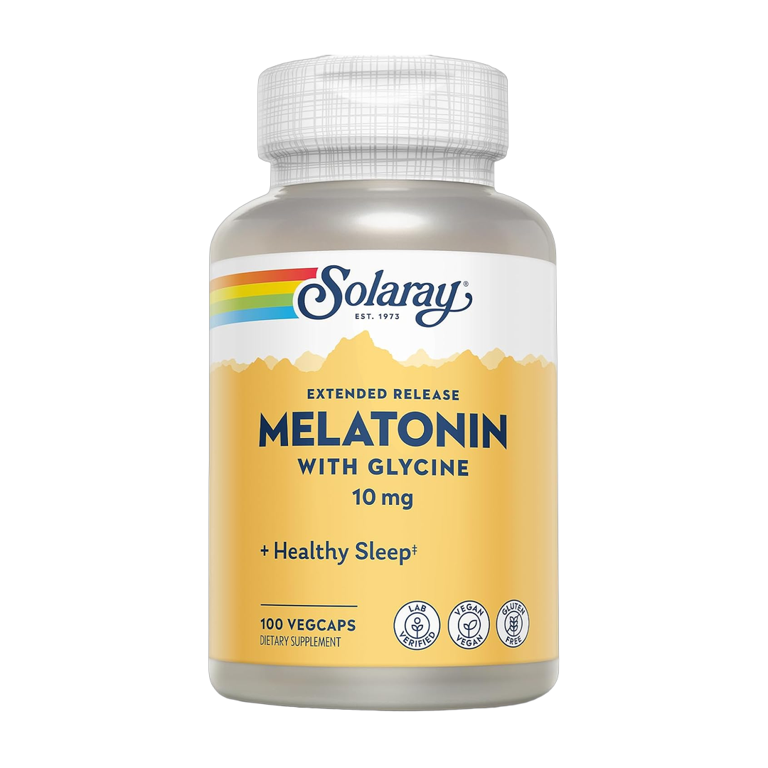 Solaray, Extended Release Melatonin With Glycine, 100 VegCaps