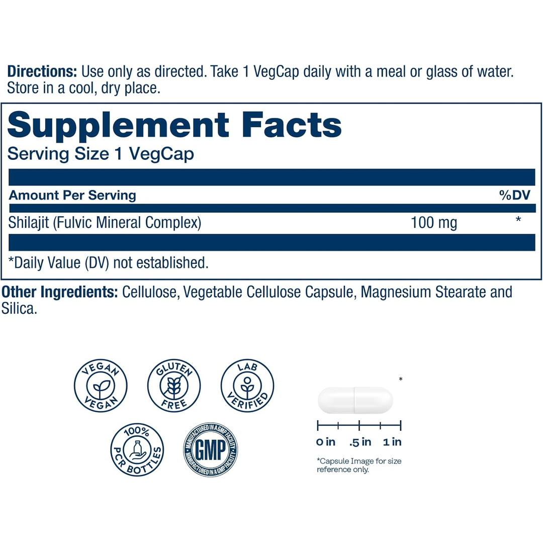 Solaray, Fulvic Minerals, 100 mg, 30 VegCaps
