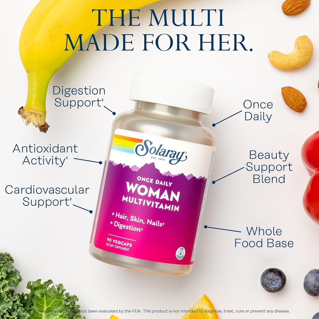 Solaray, Once Daily Woman Multivitamin, 90 VegCaps