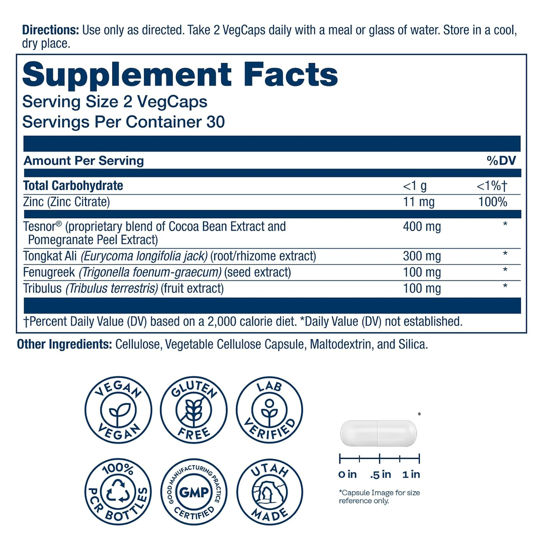 Solaray, Men's Testosterone Support, 60 VegCaps