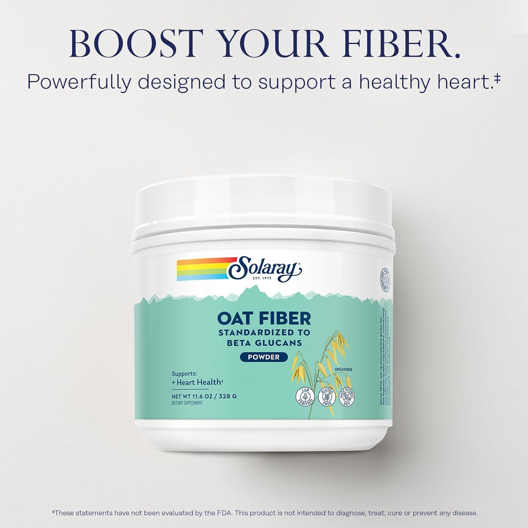 Solaray, Oat Fiber Powder, Unflavored, 11.6 oz (328 g)