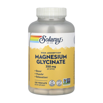 Solaray, Magnesium Glycinate, High Absorption , 350 mg, 120 VegCaps